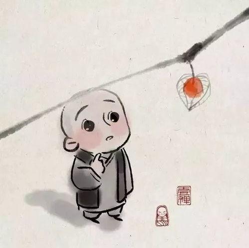 国画小和尚吃瓜,小和尚的国画食趣